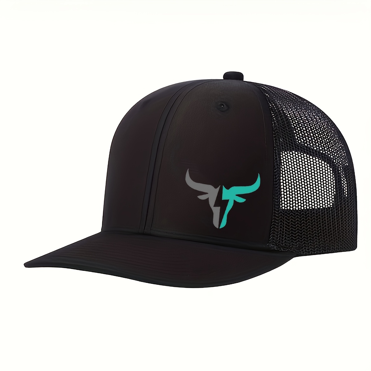 Image of Adjustable Size, Outdoor Head Print, Breathable Mesh Trucker Cap For Men And Women - Polyester, Fitted With Closure, Hand Washable, Sports Cap|adjustable Headgear|polyester Fiber Cap