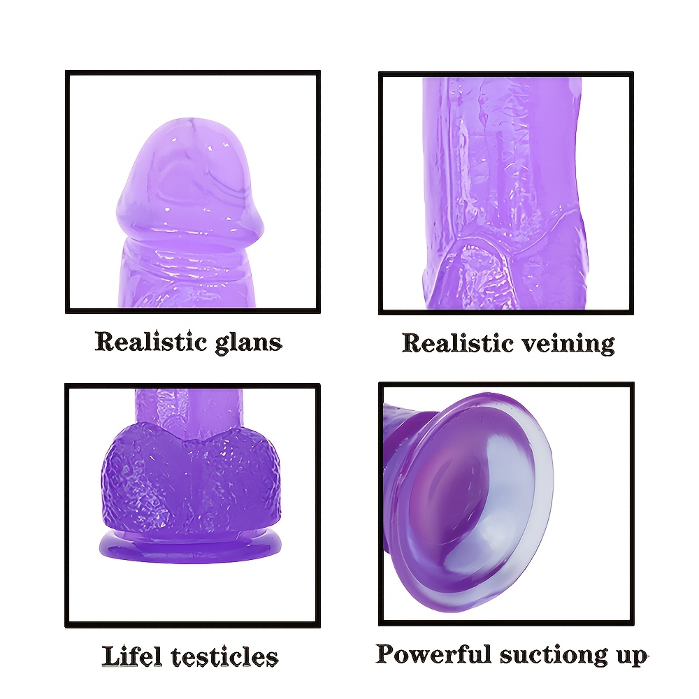 7.9inch, Crystal High Transparent Jelly Large Soft Dildo, Suitable for Advanced Users with Hands-free Suction Cup Dildo, Used As A Realistic Toy for Vaginal And Anal Plugs, Suitable for Male And Female Couples to Stimulate P-point Toys