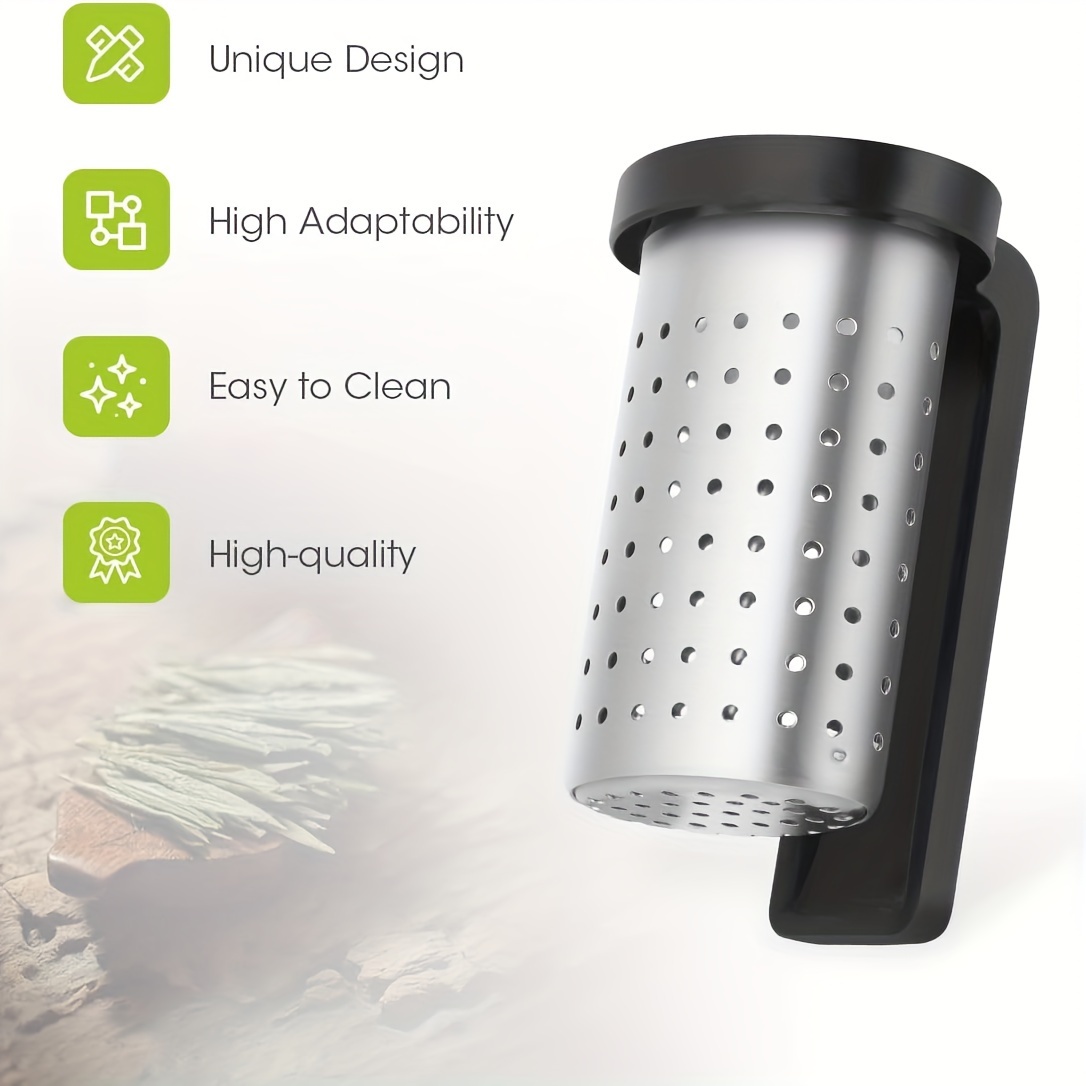TEMU Stainless Steel Tea Strainer - Easy-clean, Dishwasher-safe Mug And Glass Tea Filter For Loose Leaf Tea - Perfect Halloween, Christmas, Easter