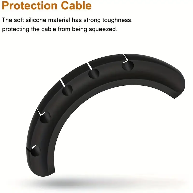 1件多槽电缆整理夹 - 适用于桌面、家庭、办公室和汽车的电线管理系统 - 床头柜电线支架配件 商品详情 5