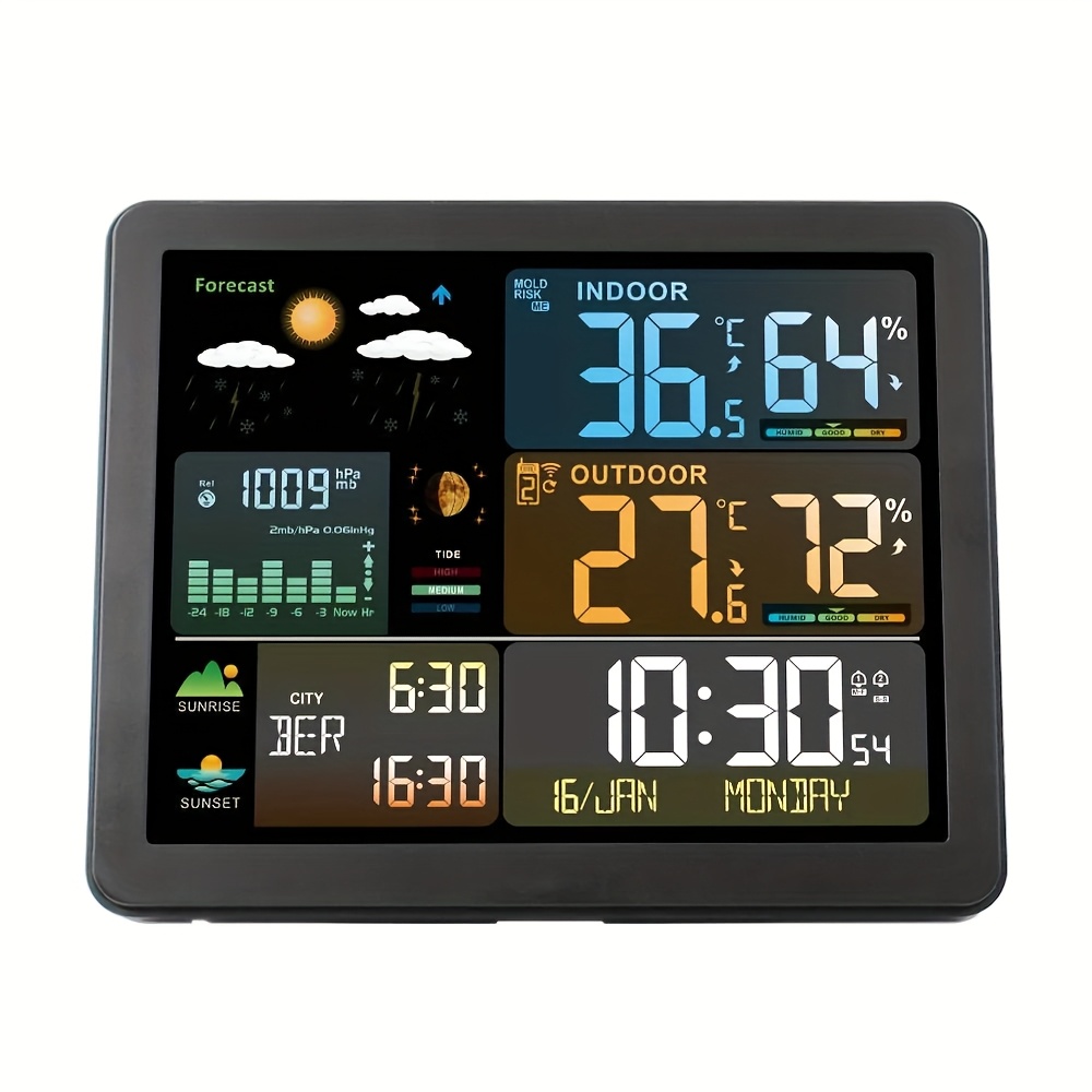 outdoor clock and thermometer digital