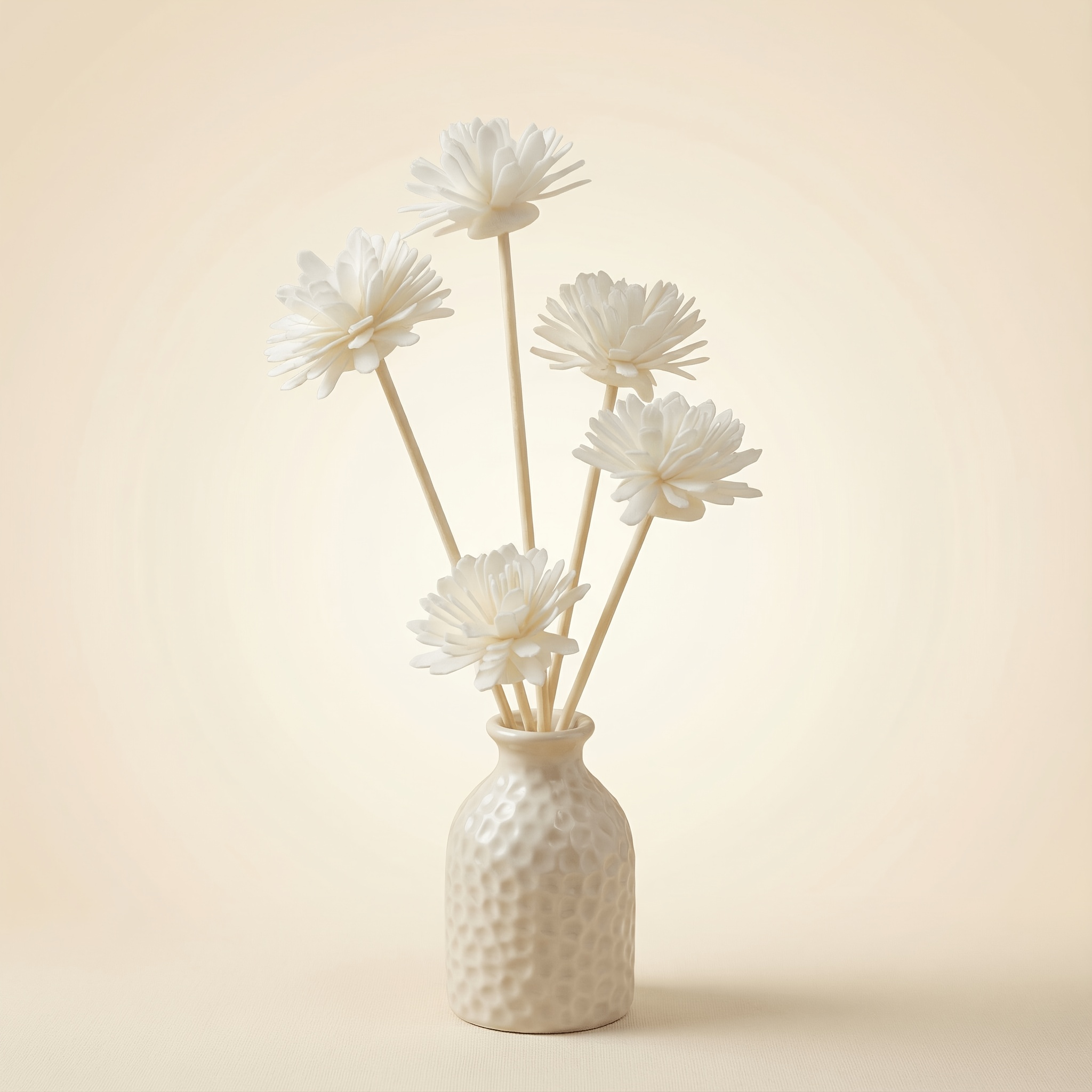 TEMU Bouteille en Céramique Blanche Laitée avec Bâtonnets Diffuseurs de , Parfum pour Huiles Essentielles, S' à Tous les Styles de Décoration, Ajoute