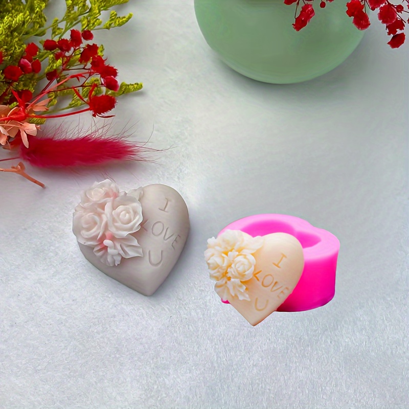 

Valentine's Day Rose Silicone Mold Suitable For Diy Aromatherapy Candle Production