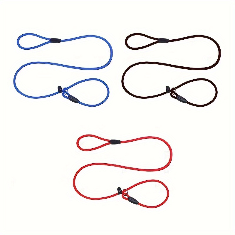 

P-shaped Chain Dog Leash For And Control, Nylon Dog Round Rope For Outdoor Walking