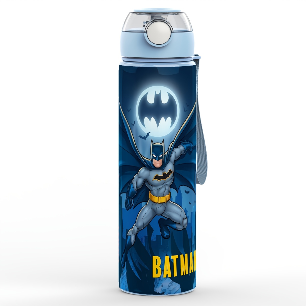 TEMU Warner . Plastic Water Bottle, Hero-themed Printing, Suitable For Gym, Camping, Picnic, Large Capacity Design, Leakproof, Durable, Lightweight,