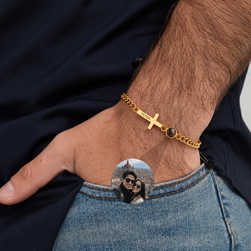 Custom Photo Stainless Steel Cuban Chain Bracelet