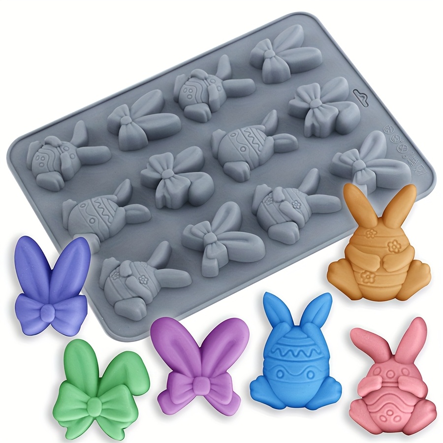 

1pc Easter Egg Bunny Ear Shape Easter Silicone Cake Mold Cake Decoration Candy Chocolate Mold Easter Baking Cake Mold