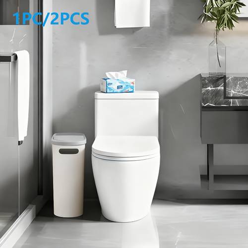 1pc or 2pcs bathroom trash can bedroom trash can kitchen trash can narrow space trash can large capacity 10l 2 64 gallons for small spaces odor proof seal perfect gift for thanksgiving christmas black friday white gray