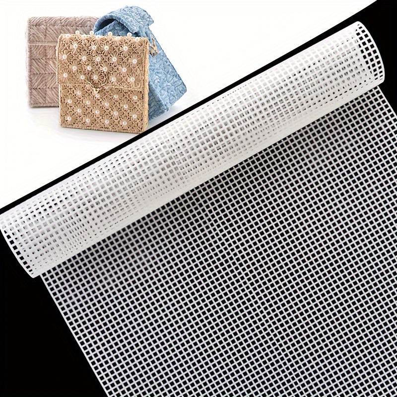 

Pe Mesh Plastic Canvas Fabric Pre-cut Sheets For Diy Stitch, Latch Hook Craft, Handmade Bag & Rug - 100% Plastic Gingham Precuts, Hand Wash Only - Sewing Accessory Supplies