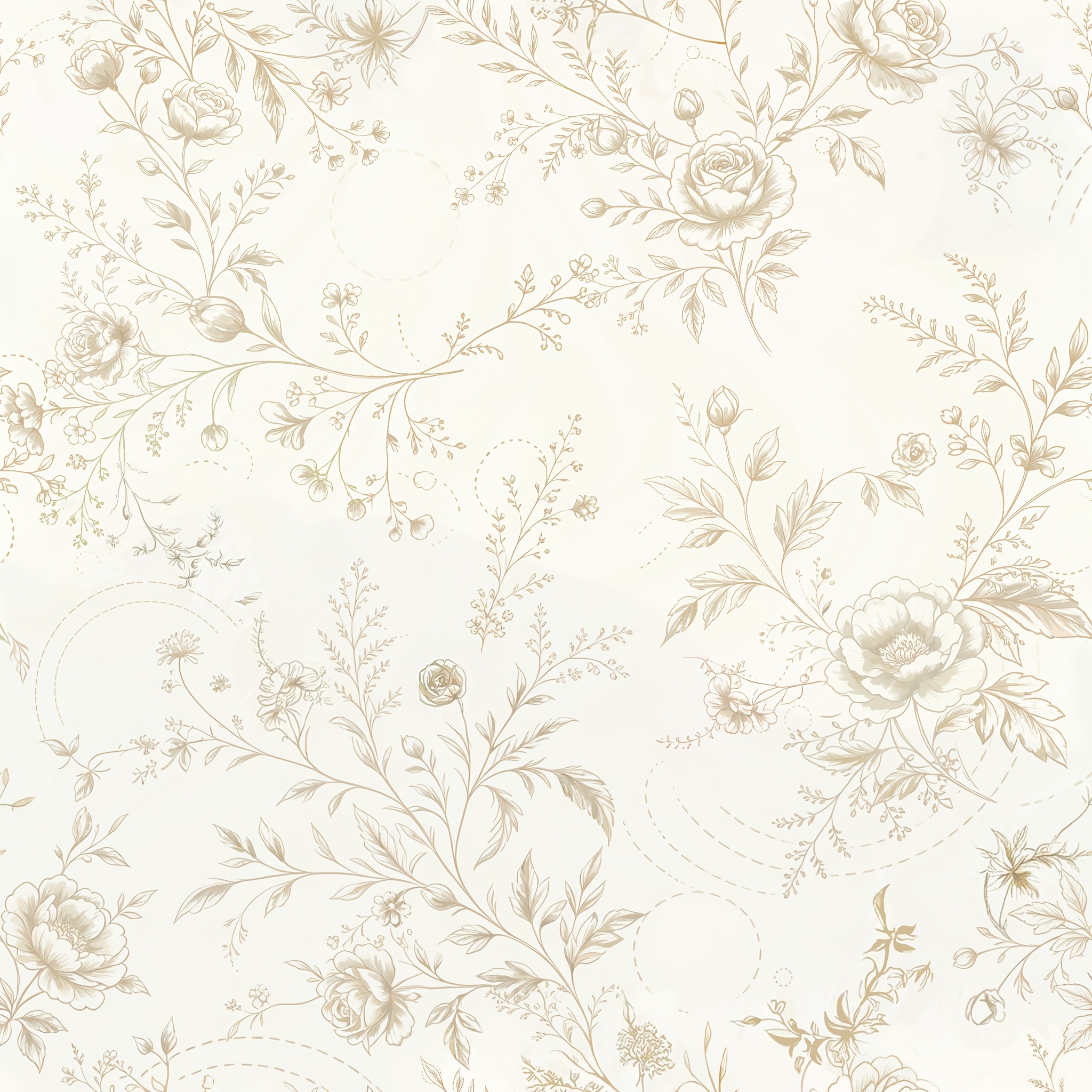 TEMU Beige Vinyl-Abzieh- Aufklebe-Tapete mit Strichzeichnung Rosen-Blumenmuster, langlebiger abnehmbarer Wandaufkleber im französischen Landhausstil,