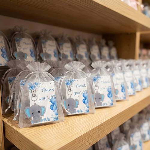 gift for her him 60pcs 20 sets elephant keychain party favors with 20pcs thank you tags and 20pcs white drawstring gift bags elephant forest theme birthday party favors shower decorations supplies adult party gifts
