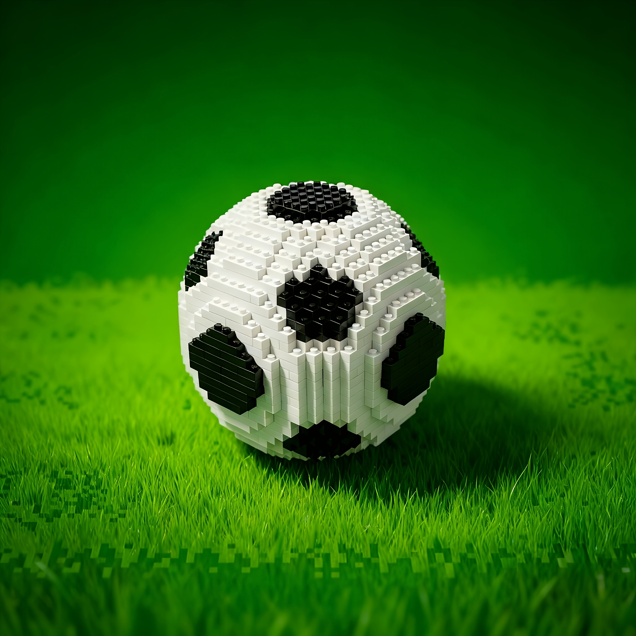 TEMU Creative Soccer Ball Building Block Set, With Assembly Difficulty, Neutral And Versatile Style, An Gift For Soccer Fans, A Unique Spherical