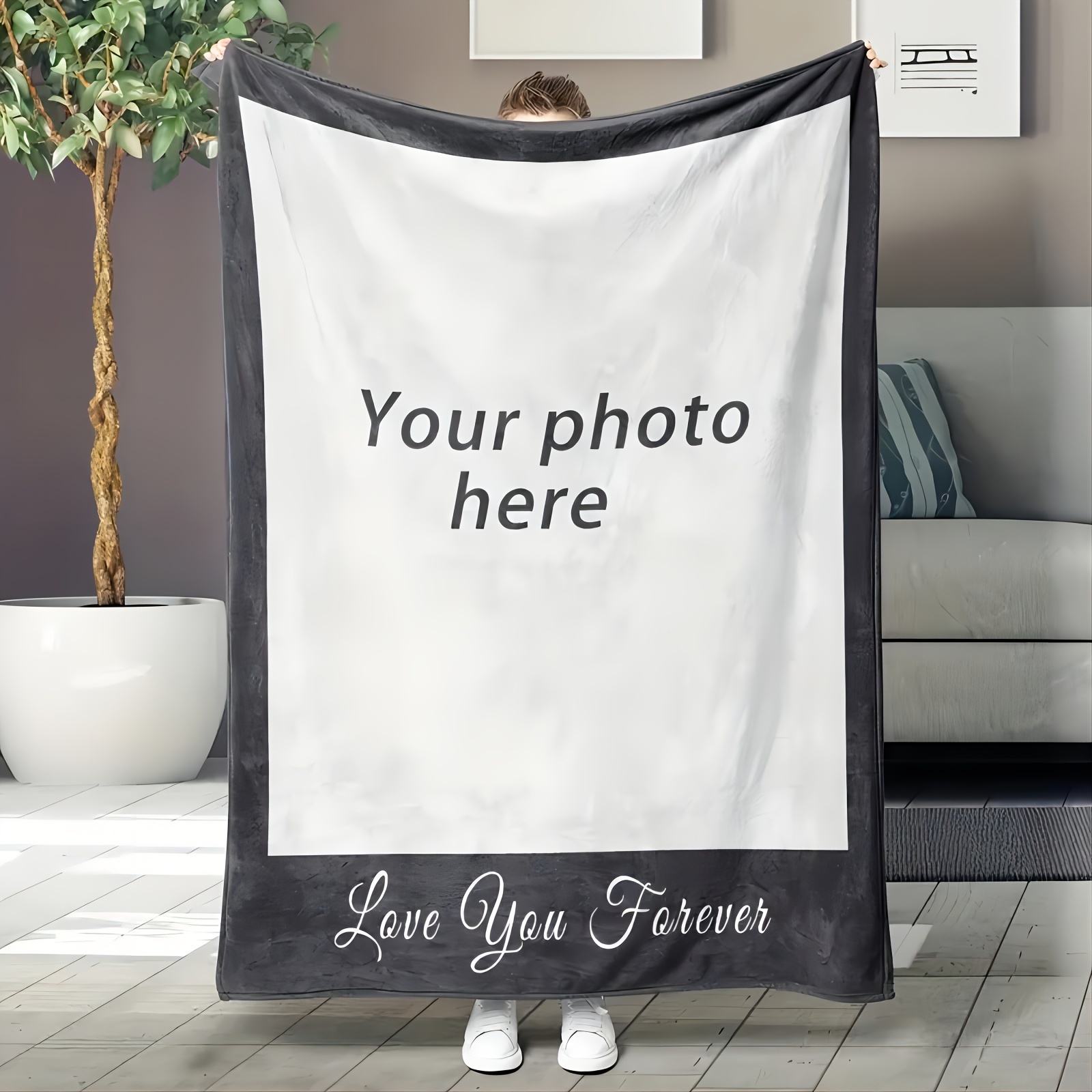 

Customize With Pictures, Love You , Family, Friends, Pets And Any Other Pictures You Customized. A To , A Comfortable And Soft Flannel Blanket, A Nap Blanket