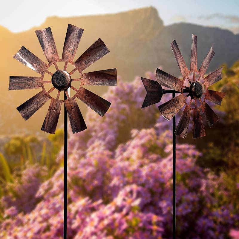 63 In. Copper Metal Garden Wind Spinners Outdoor For Yard & Garden HPFDKPDDX5 - The Home Depot