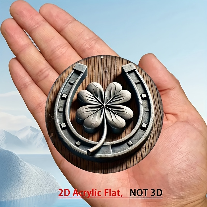 TEMU 1pc 1pcs Suitable For Refrigerator Magnets - Round Horseshoe & Flower Magnet Sticker, Decoration For Fridge, Freezer, Iron Cabinets, Kitchen