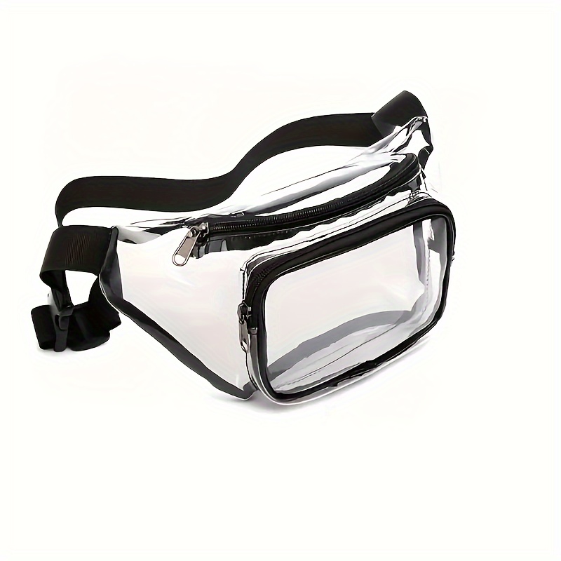 

Transparent Pvc Sports Fanny Pack, Large Capacity Waterproof Outdoor Running Bag, For Drifting Fitness Travel