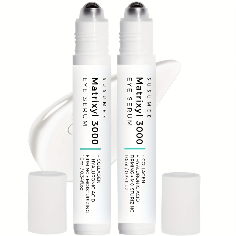 Image of 2pcs 3000 Eye Roller Serum - With Collagen And , Moisturise The Skin Around , Home/travel Hexapeptide Eye Serum, 10ml*2