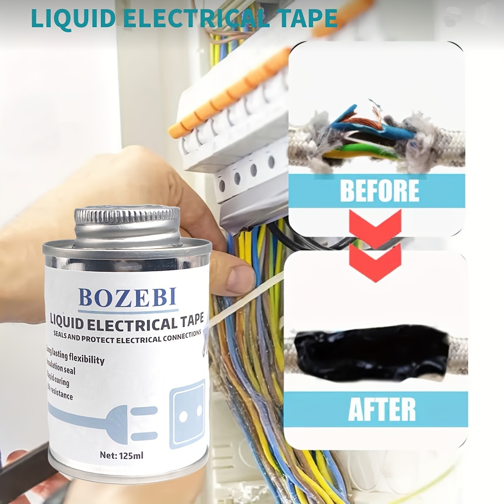 

Bozebi Liquid Insulating Tape, Flame-retardant Adhesive, Waterproof Alternative To Heat Recovery Tubes, Electrical Tape, Liquid Insulating Tape.