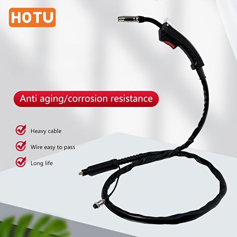 

Hotu 1pc Gasless Self- (only Selling Accessories) Protective Welding Torch, Metal Material, Anti-aging Resistance, Wire And Current Integrated Design For Up