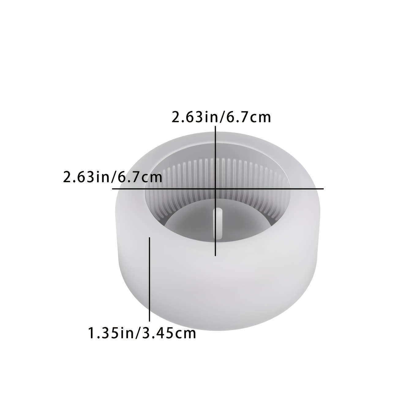 TEMU Candle Mold Diy Striped Incense Holder Tray Silicone Mold Candle Cup Plaster Epoxy Resin Mold