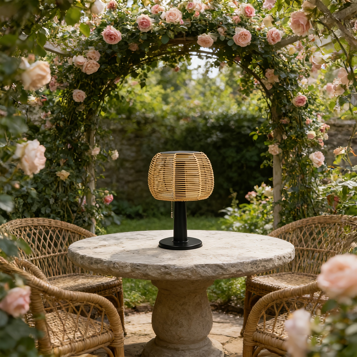1pc Outdoor Solar Light, Courtyard Light, Garden Decoration for Backyard, Bistro, Cafe Style, Camping Light. Suitable for Pathways and Porches, Parties, and Creating a Cozy Scene for Year-Round Festivals