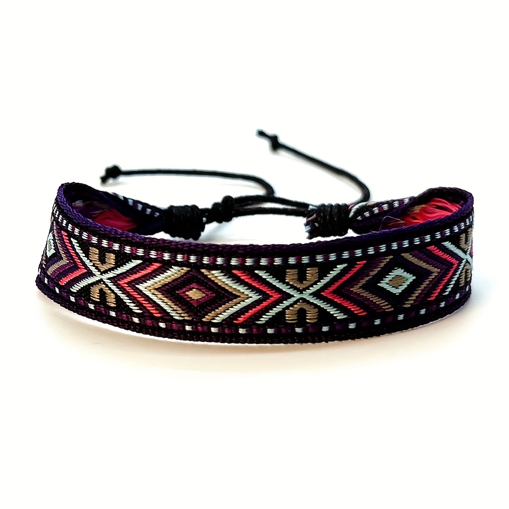Adjustable Geometric Print Bohemian Men's Bracelet