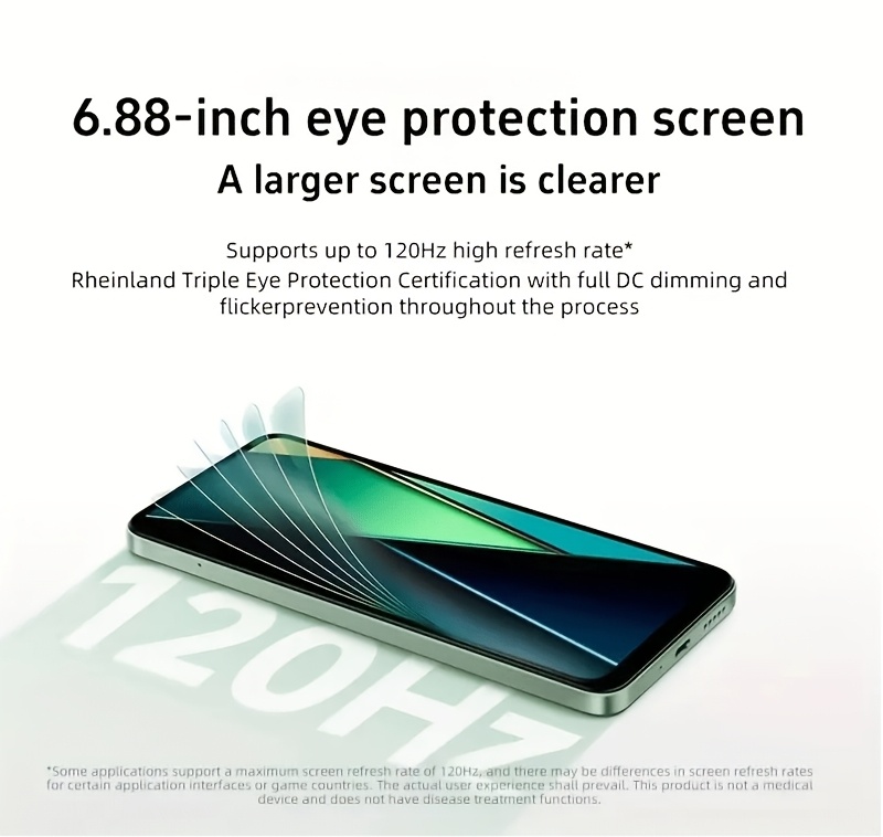 Xiaomi Redmi 14C 4G Мобилен телефон (6GB+128GB) 120Hz HD екран, 50MP AI двойна камера, 13MP HD основна камера, 6.88-инчов голям екран с защита на очите, голяма батерия 5160mAh, без зарядно устройство, азиатска версия