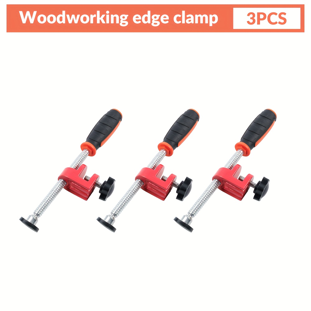 Image of Set Of 3 Quick-grip F-clamps, Woodworking Fastening Clamp Tool Additions, Woodworking Edge F-clamps, Designed For Quickly Securing Adjustable Woodworking Aids