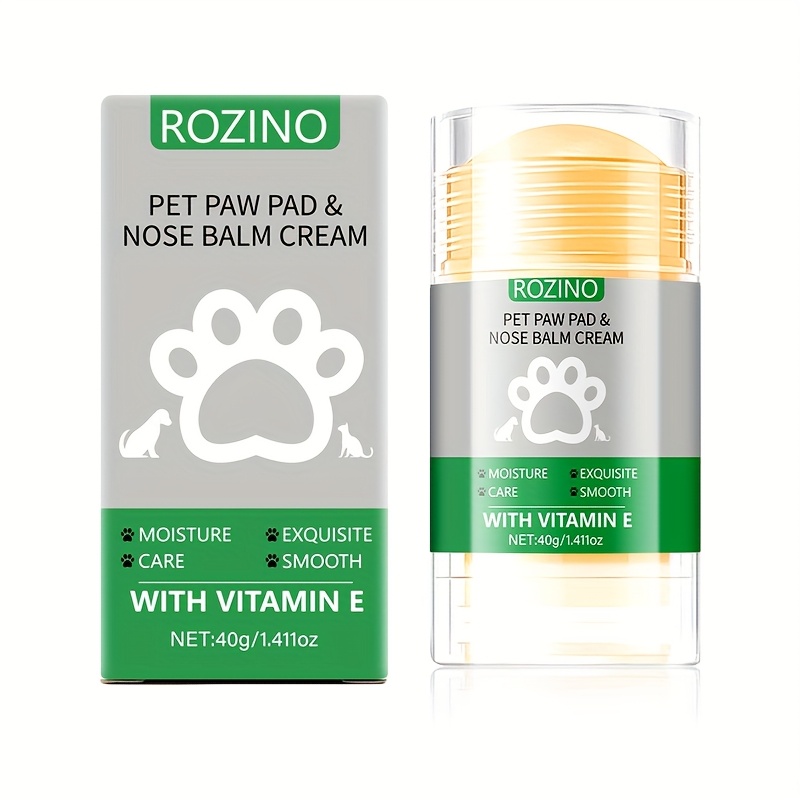 TEMU 1.411oz Pet Nose And Foot Moisturizer, Suitable For Cats And Dogs, Easy To Carry, Strong Moisturizing, Deep Moisturizing, Improve Dry Crack, Care For And Foot Of The Pet, Cats And Dogs Rozino