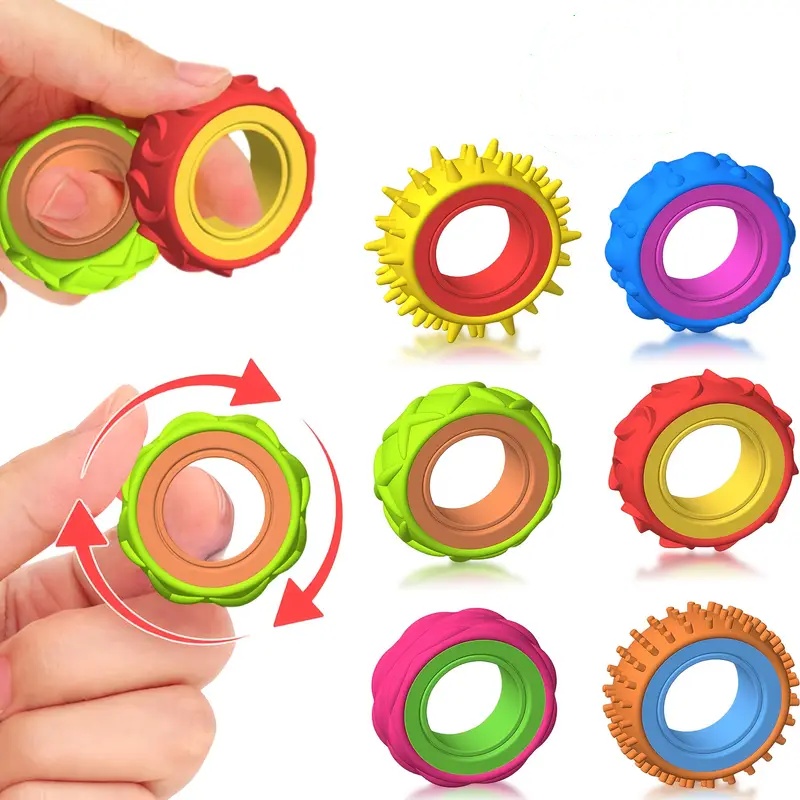 childrens sensory ring gyroscopic relax toy rotating sensory
