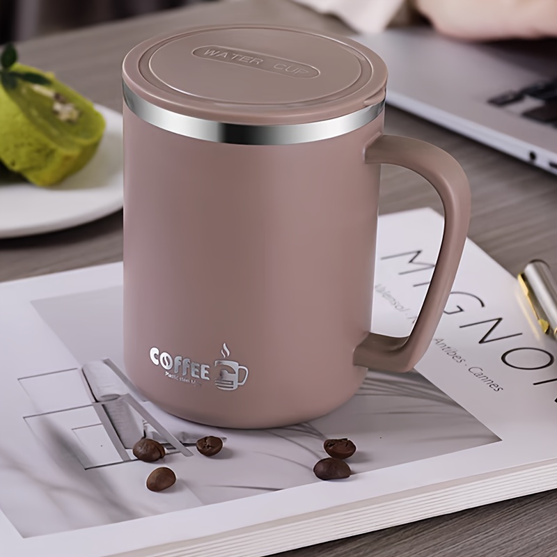 insulated coffee mug made stainless steel a lid features a - Temu