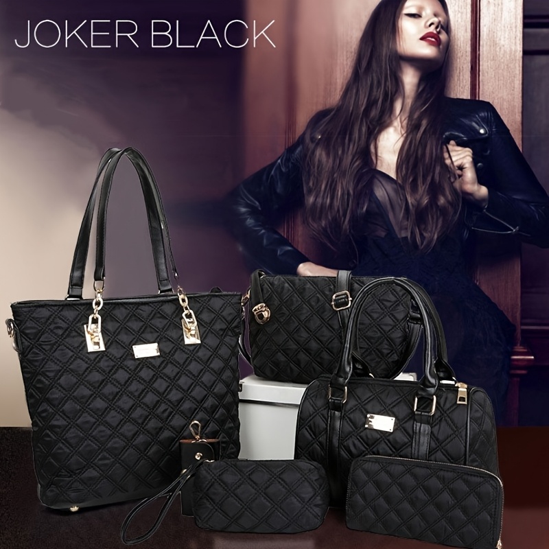 Image of New Women' Six-piece Set Large Capacity Tote Bag Casual Minimalist Handbag Crossbody Shoulder Bag