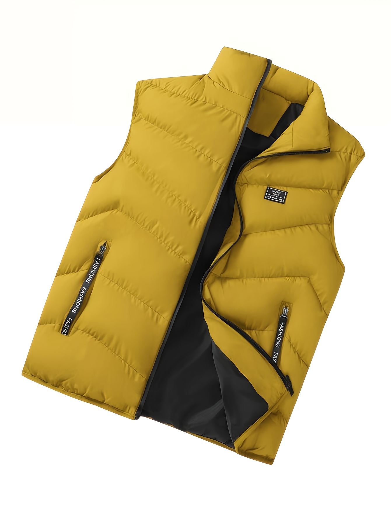 Men's Lightweight Y- Vest for Spring and Autumn, Stand-up Collar Sleeveless Vest Coat with Side Zipper Pockets, Perfect for Simple Daily Outfits. An Ideal and Perfect Gift for Male Friends During the Spring Festival