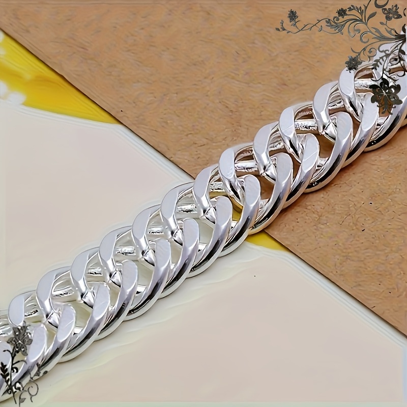Unisex Cuban Bracelet, Elegant for Parties & Weddings