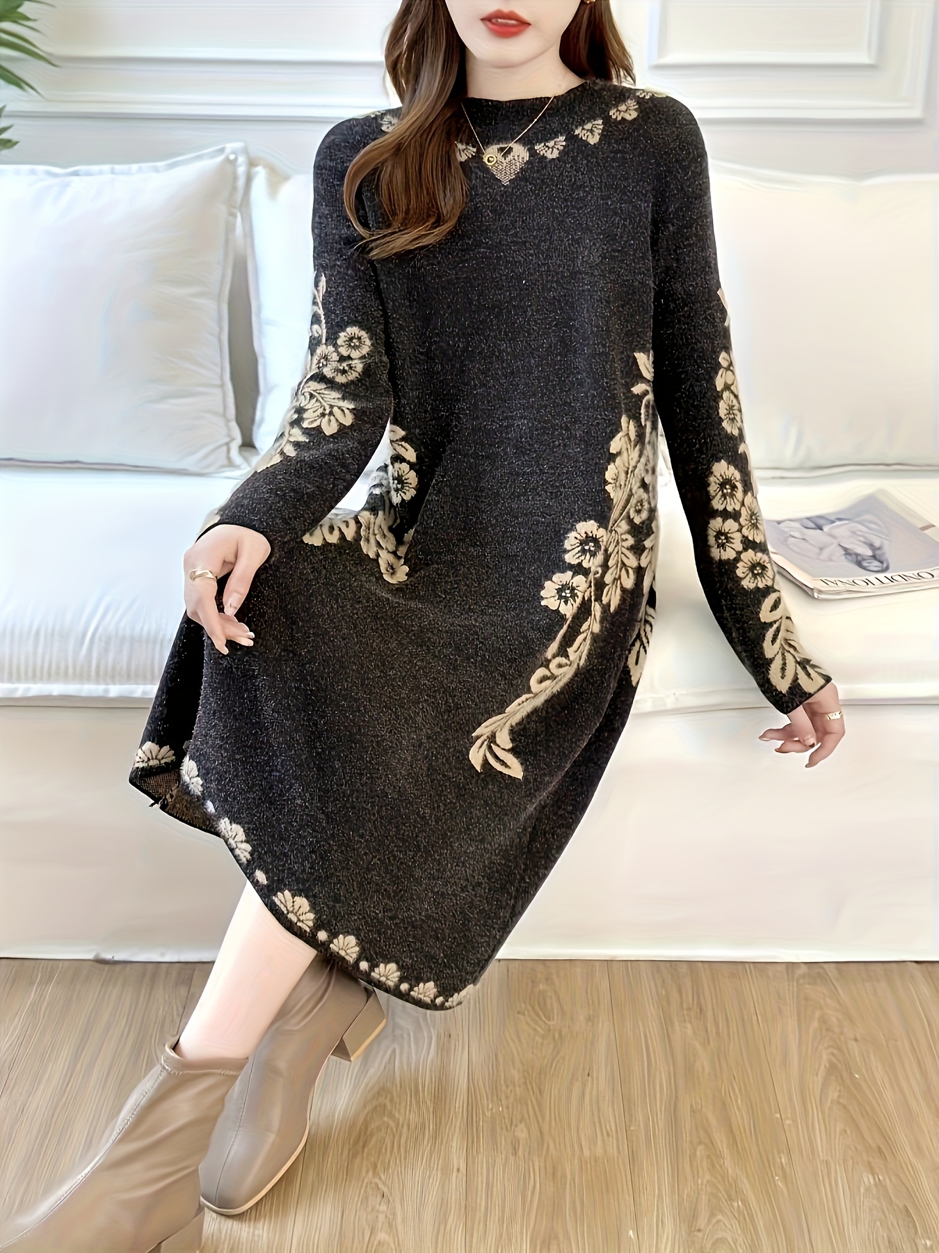 princess polly baby blue dress Women's Long Sleeve Midi Dresses main image 1