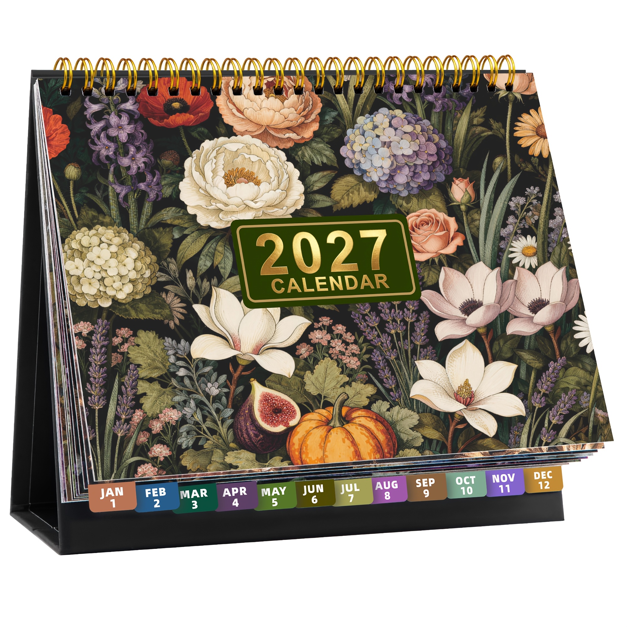 TEMU Desk Calendar 2027, Small Desk Calendar With Monthly Planning, Standing Flip Desktop Calendar, Portable Table Calendar For Home Office, School,