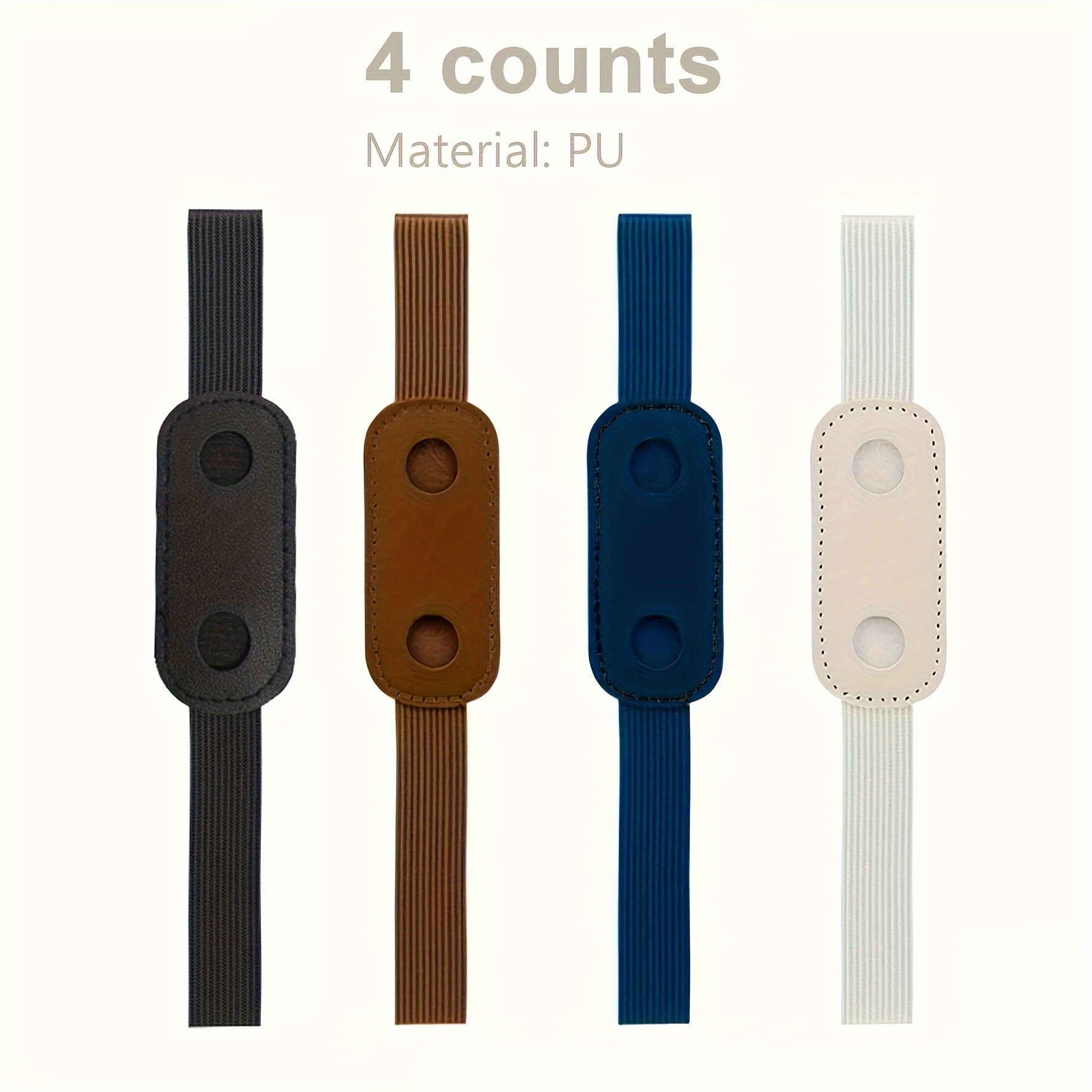 TEMU Un ensemble de 4 élastiques de couleur mélangée et porte-stylos en similicuir, parfaits pour , journaux, agendas et cahiers de ; un cadeau idéal