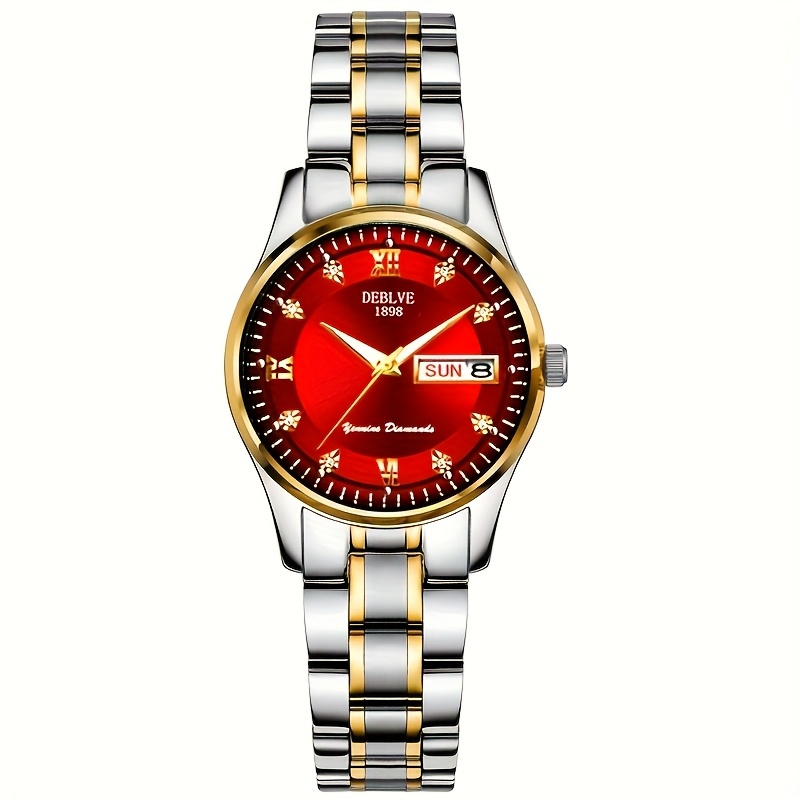 Women\'s Alloy Metal Bracelet Watch with Date Display Vintage women main image 2