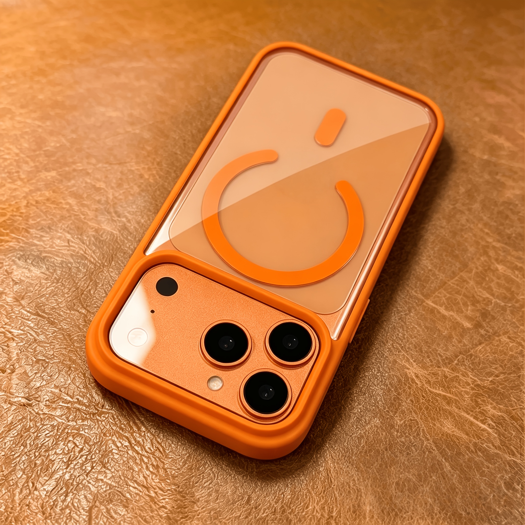 TEMU Coque de téléphone - Coque de luxe en acrylique amorti, antichoc, couleur unie transparente, chargement fil magnétique pour iPhone