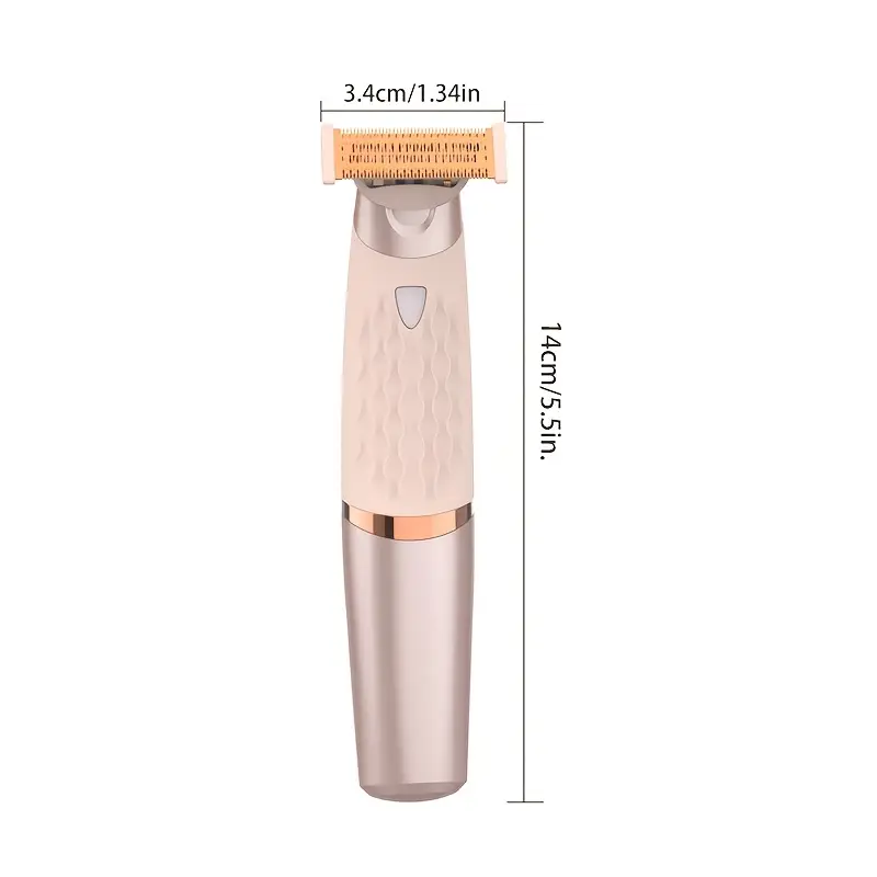 portable cordless rechargeable pink white bikini trimmer with adjustable settings usb charging 300mah lithium battery ideal for legs underarms and body hair removal Product details 1