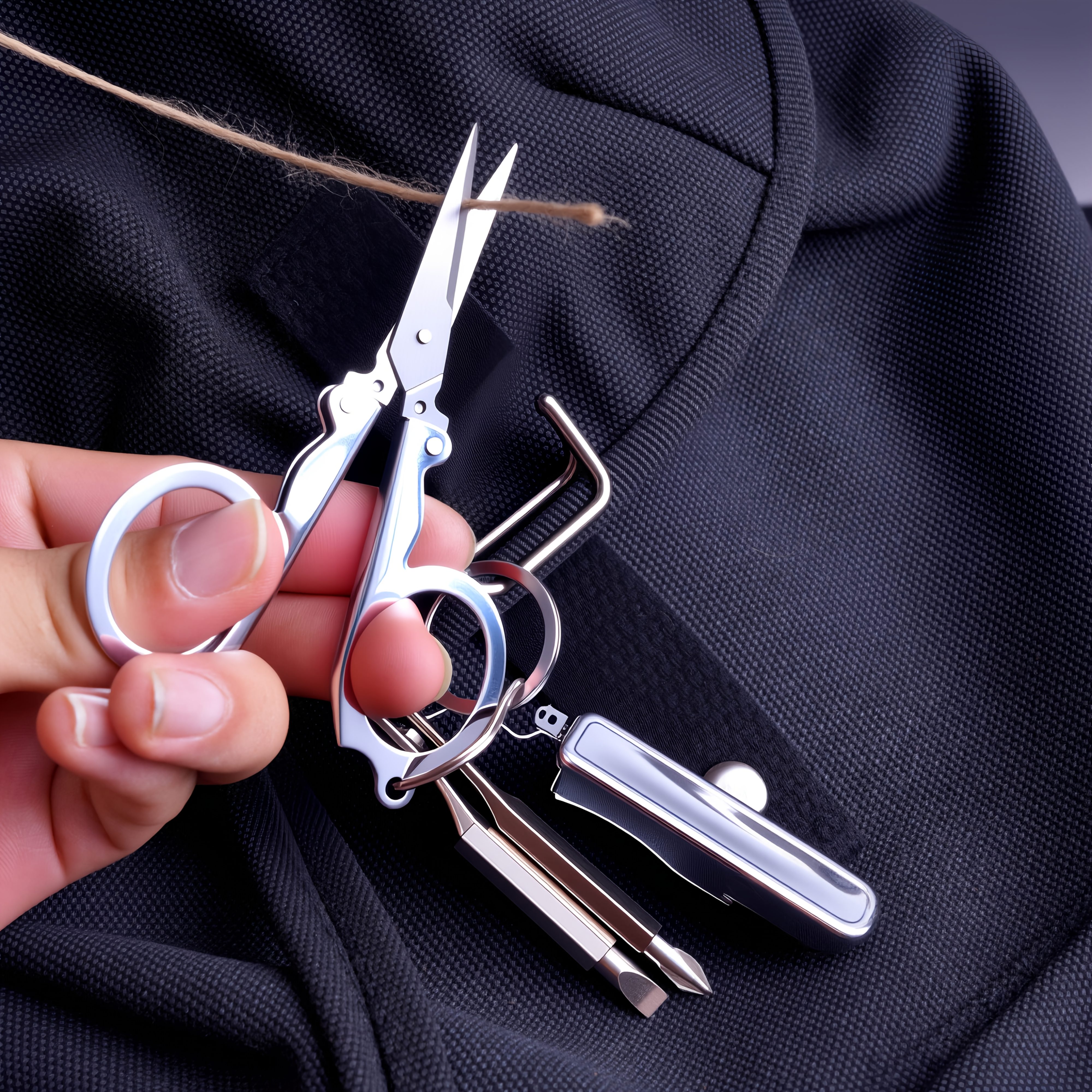 Multi-Functional EDC Tools Portable Keychain Set for Outdoor Enthusiasts
