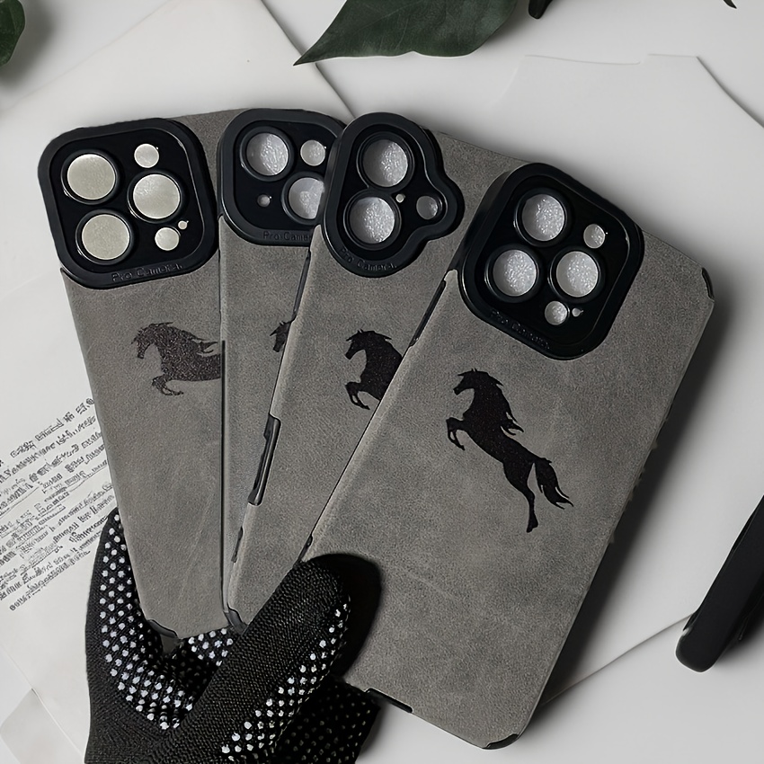 Simple Suede Leather Grain Phone Case for iPhone 11, 12, 13, 14, 15, 16 Plus Pro Promax X/ XS XSMAX with TPU Design QBJKTP