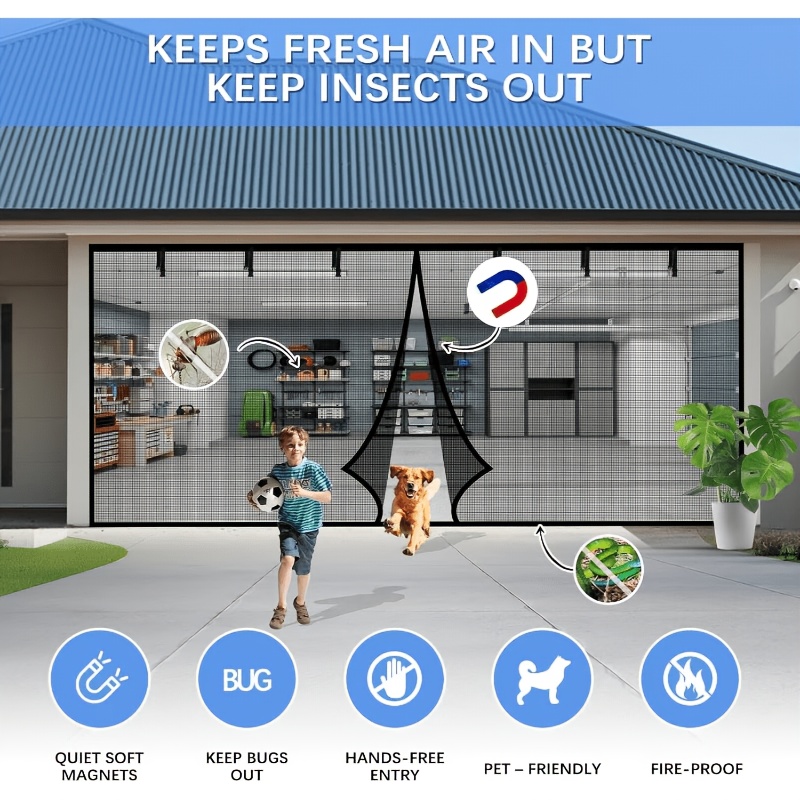 garage screen door sold on Temu United States