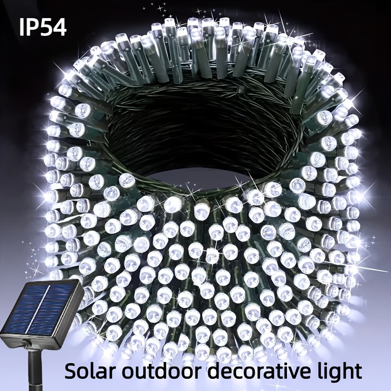 1 pack of solar led light string white light ip54 8 lighting   multifunctional fairy lights for garden courtyard christmas and halloween decoration outdoor solar light string outdoor garden decoration lights led fairy lights