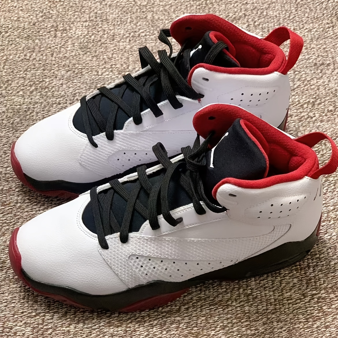 Jordan Lift Off Mid Men'S Basketball Shoes - Retro Aj6-Inspired Design with Synthetic Upper, Zoom Air Cushioning And Durable Traction Outsole in White/Black/Red