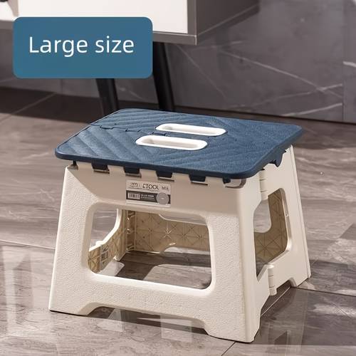 portable folding stool heavy duty compact lightweight stool with non slip carry handle square plastic stool suitable for camping hiking bbq outdoor use outdoor stool for