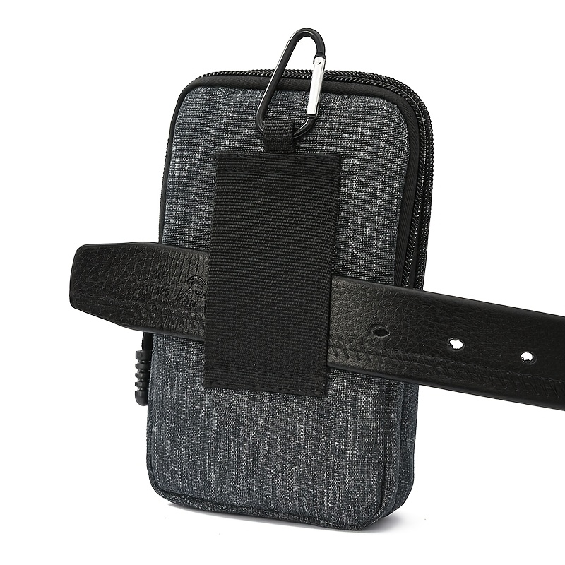 a multifunctional vertical phone pouch for men designed as an outdoor waist bag for sports and   use