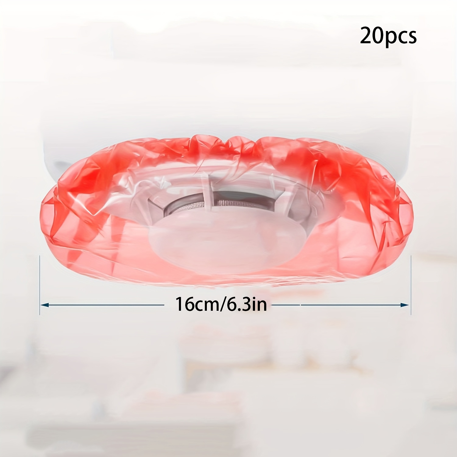 TEMU 20pcs Smoke Detector Cover Smoke Alarm Dust Paint Cover For Home Fire Alarm, Red