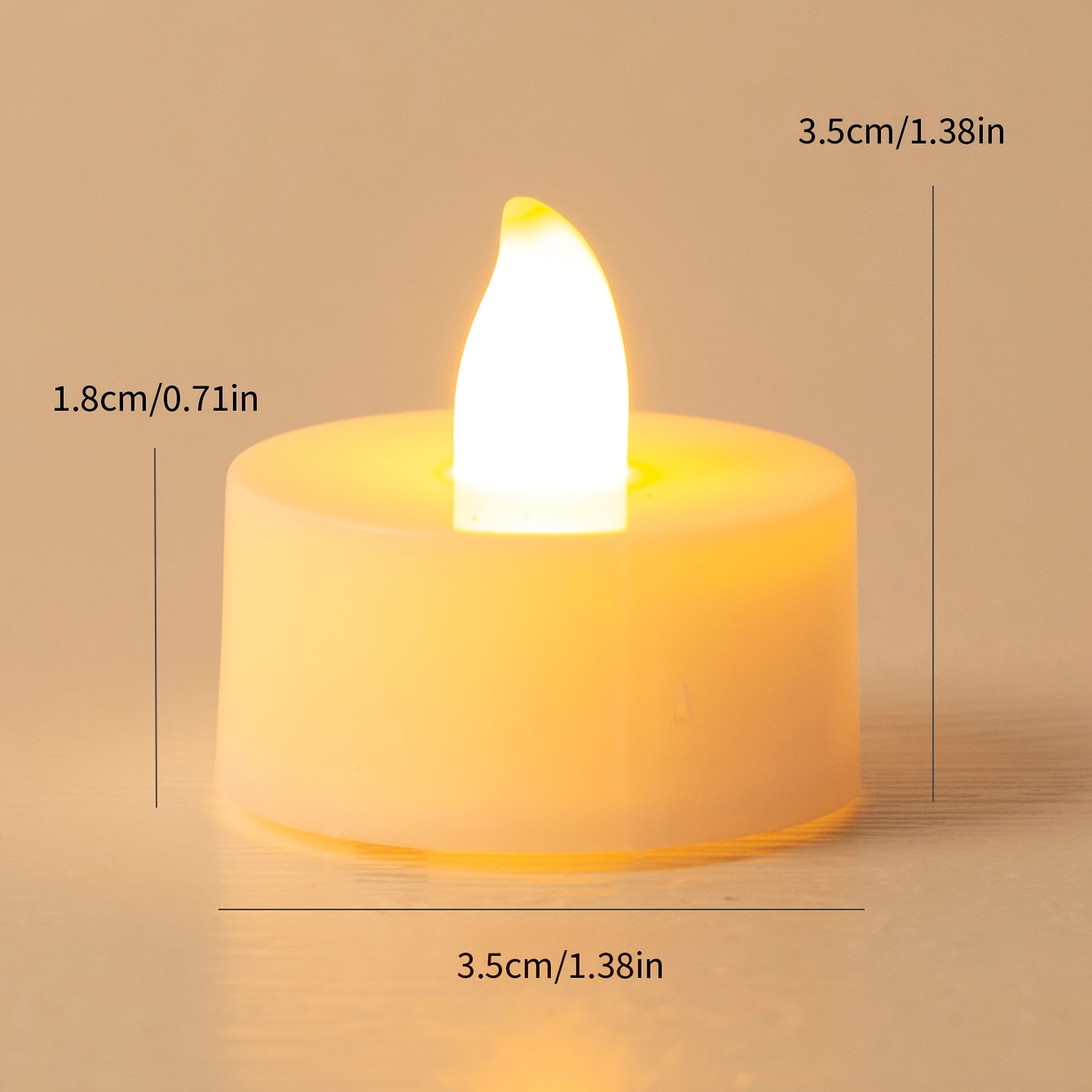 Image of 6pcs Flameless Candles Led, Tea Lights, Warm , Tea Wax, Exceeds 200 Hours, Flickering Effect, Simulation Candles For Holiday Decorations, Birthday Party Decorations, , Wedding Decorations And