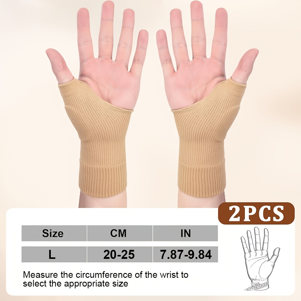 Image of 1 Pair Of Thumb Support Wrist Wraps - Comfortable Compression Gloves With Soft Gel, Lightweight Wrist Support Brace, Suitable For Men And Women For Daily Use, Sports, And Fitness